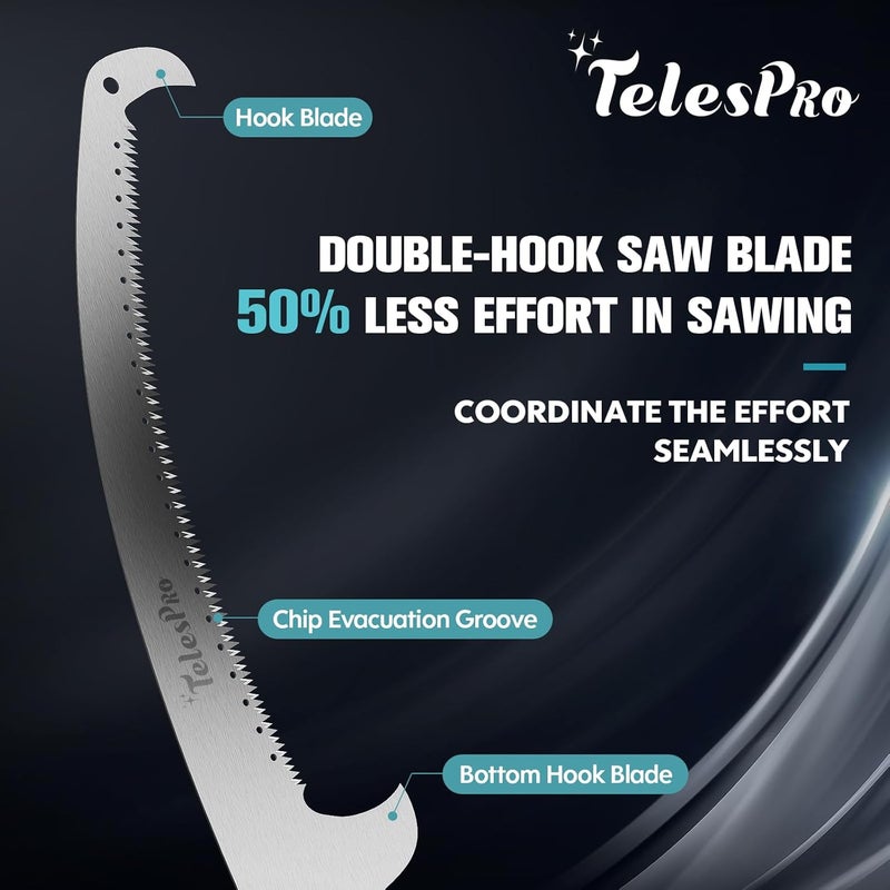 TelesPro Multi-Purpose Handheld Pruning Saw - 16-Inch Blade, Compatible with Standard US Acme Thread Poles (Pole Sold Separately), Ideal for Tree Trimming - Image 4